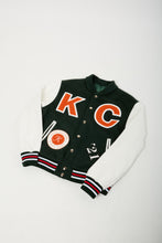 Load image into Gallery viewer, Kozee Green/Orange Varsity Jacket
