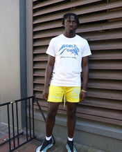 Load image into Gallery viewer, KOZEE Yellow/Sky Blue &quot;LA&quot; Shorts
